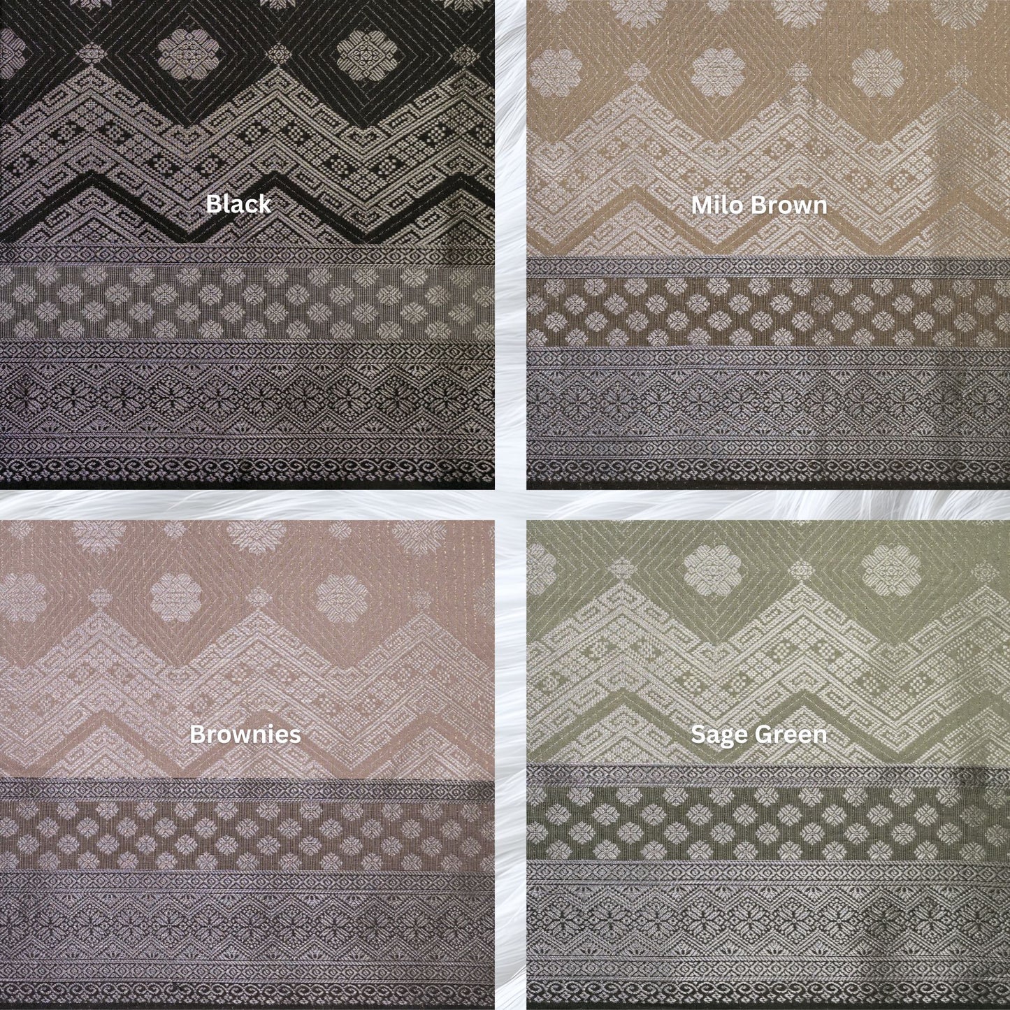 KAMDAR Songket Metallic Bidang 44" Open Meter (Kain Ela) - Ironless & Tak Jarang