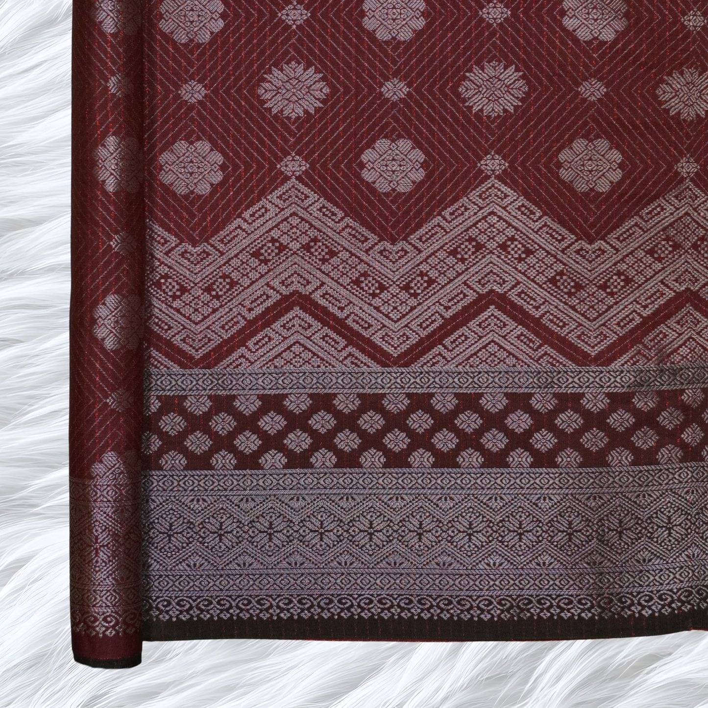 KAMDAR Songket Metallic Bidang 44" Open Meter (Kain Ela) - Ironless & Tak Jarang