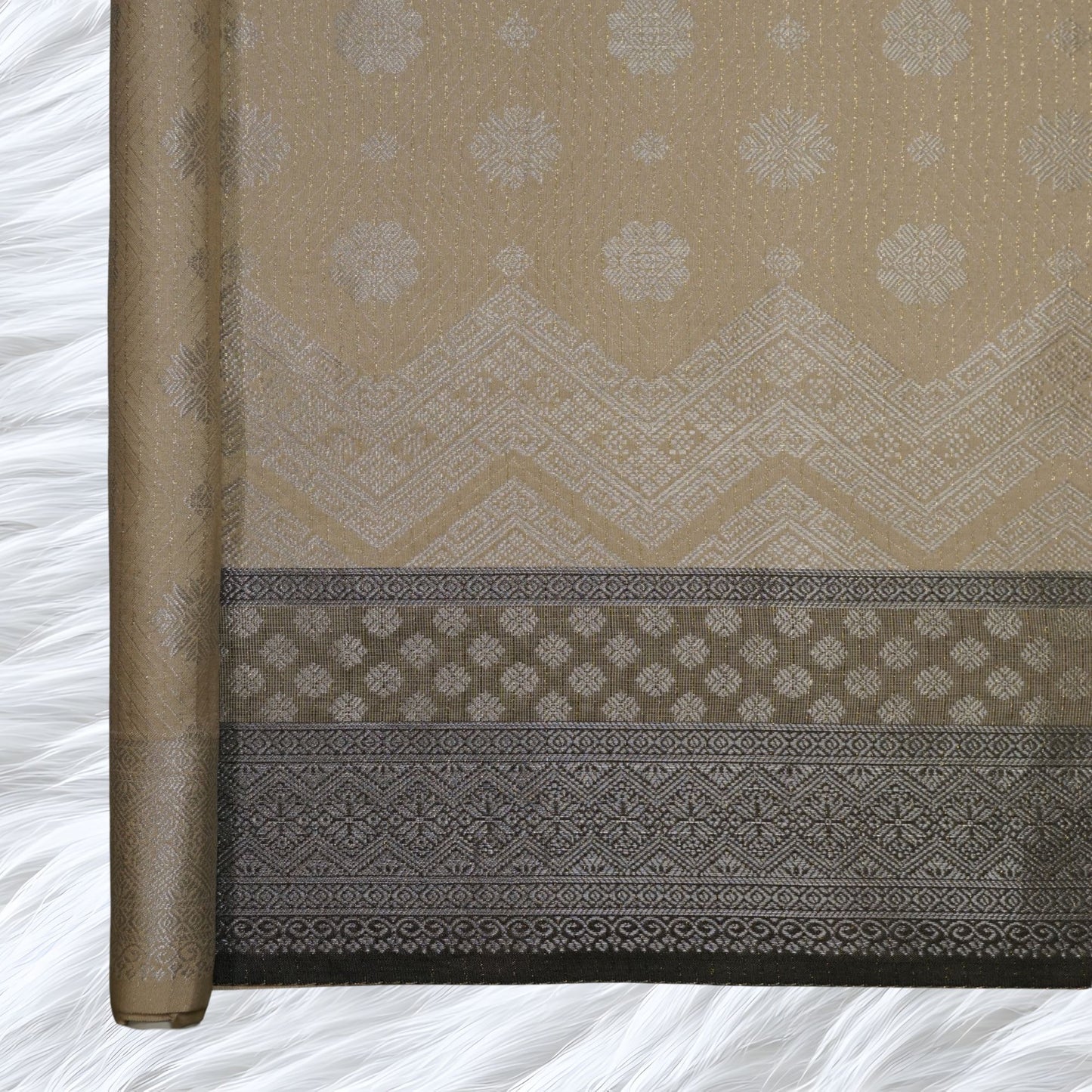 KAMDAR Songket Metallic Bidang 44" Open Meter (Kain Ela) - Ironless & Tak Jarang