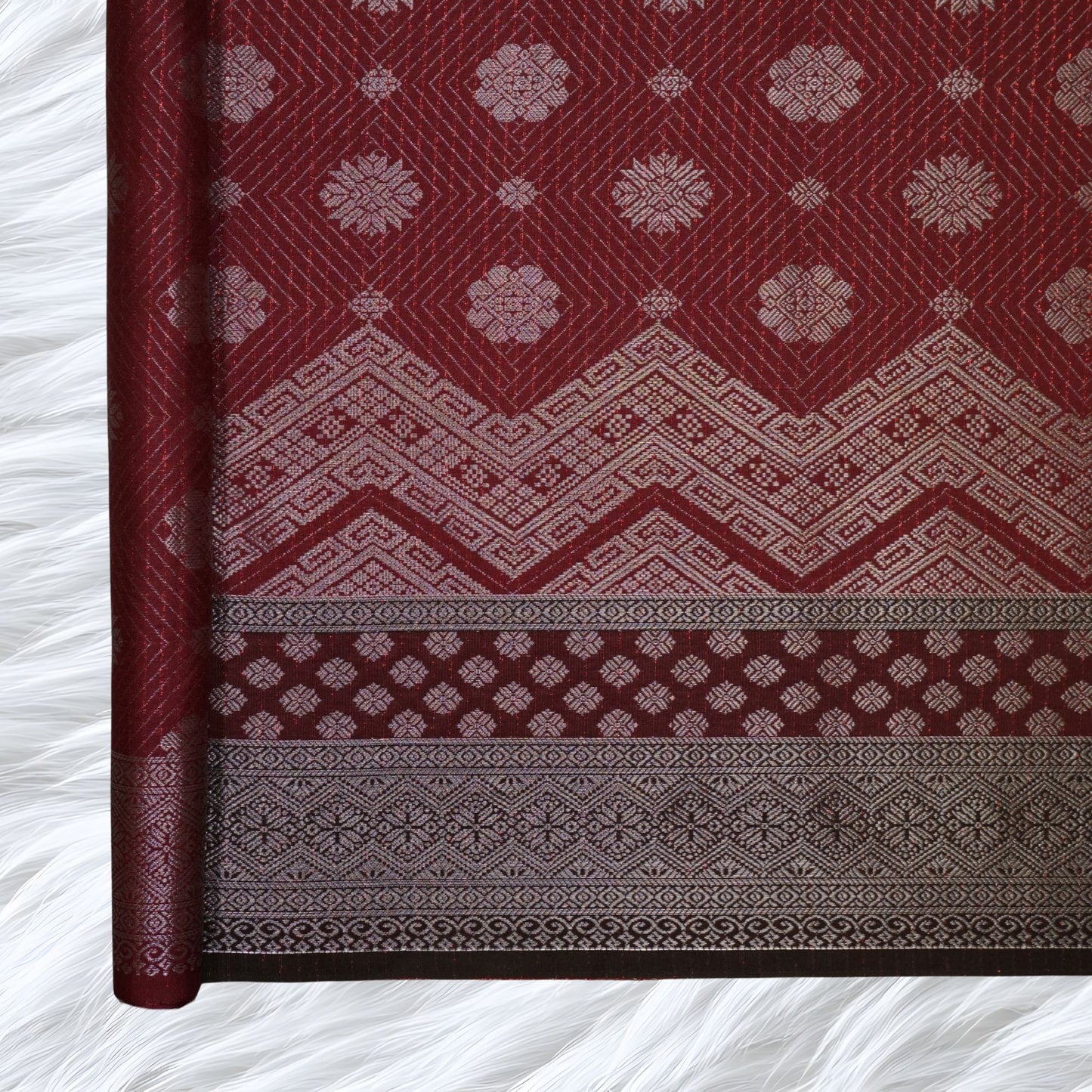 KAMDAR Songket Metallic Bidang 44" Open Meter (Kain Ela) - Ironless & Tak Jarang