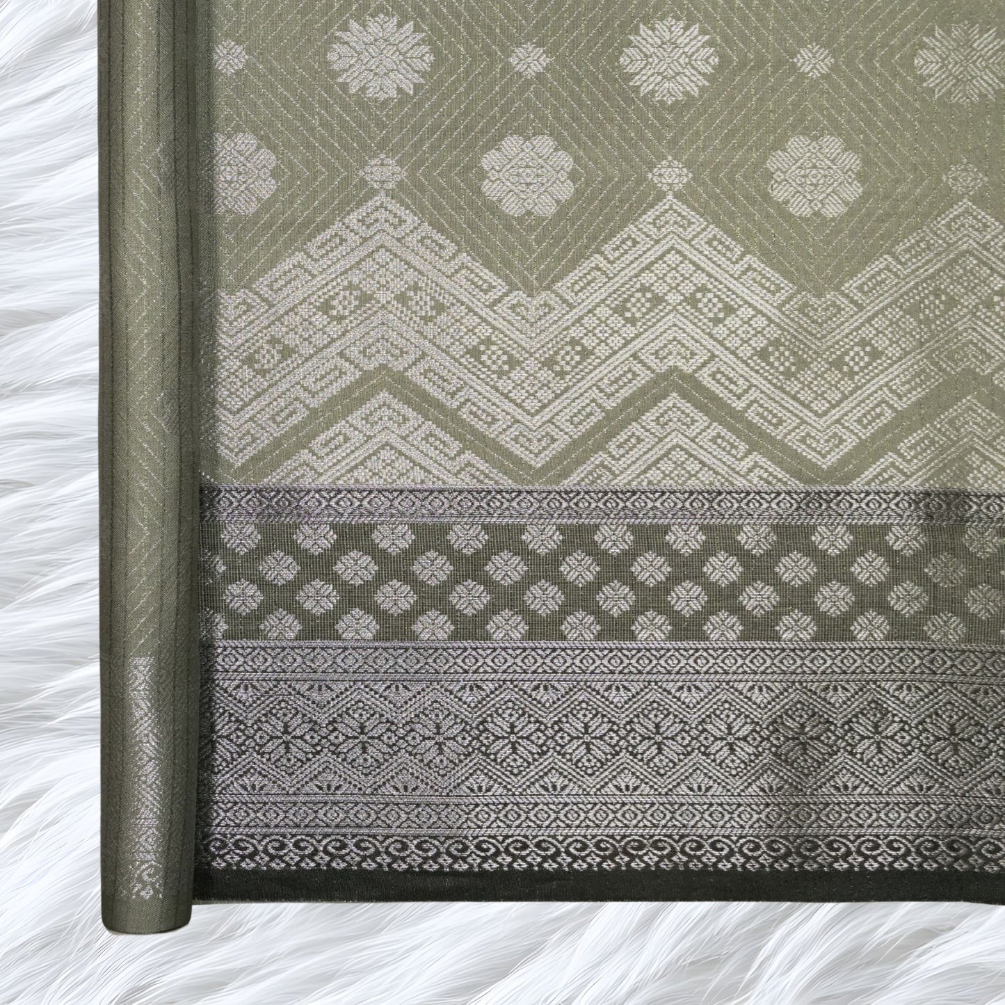 KAMDAR Songket Metallic Bidang 44" Open Meter (Kain Ela) - Ironless & Tak Jarang