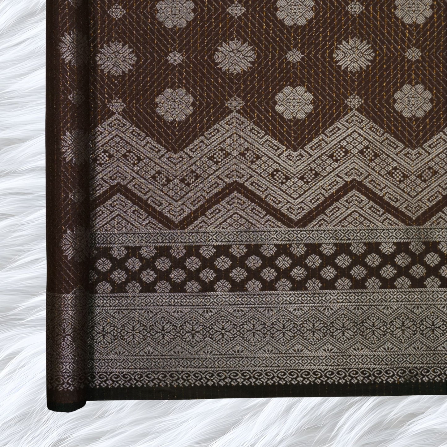 KAMDAR Songket Metallic Bidang 44" Open Meter (Kain Ela) - Ironless & Tak Jarang