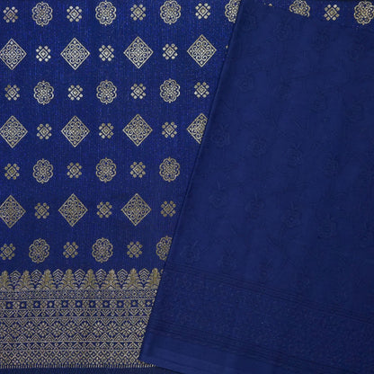 KAMDAR Combo Set Songket Mettalic Bidang 44" With Cotton Sarin Embroidery 80S Bidang 44" - Texture & Ironless