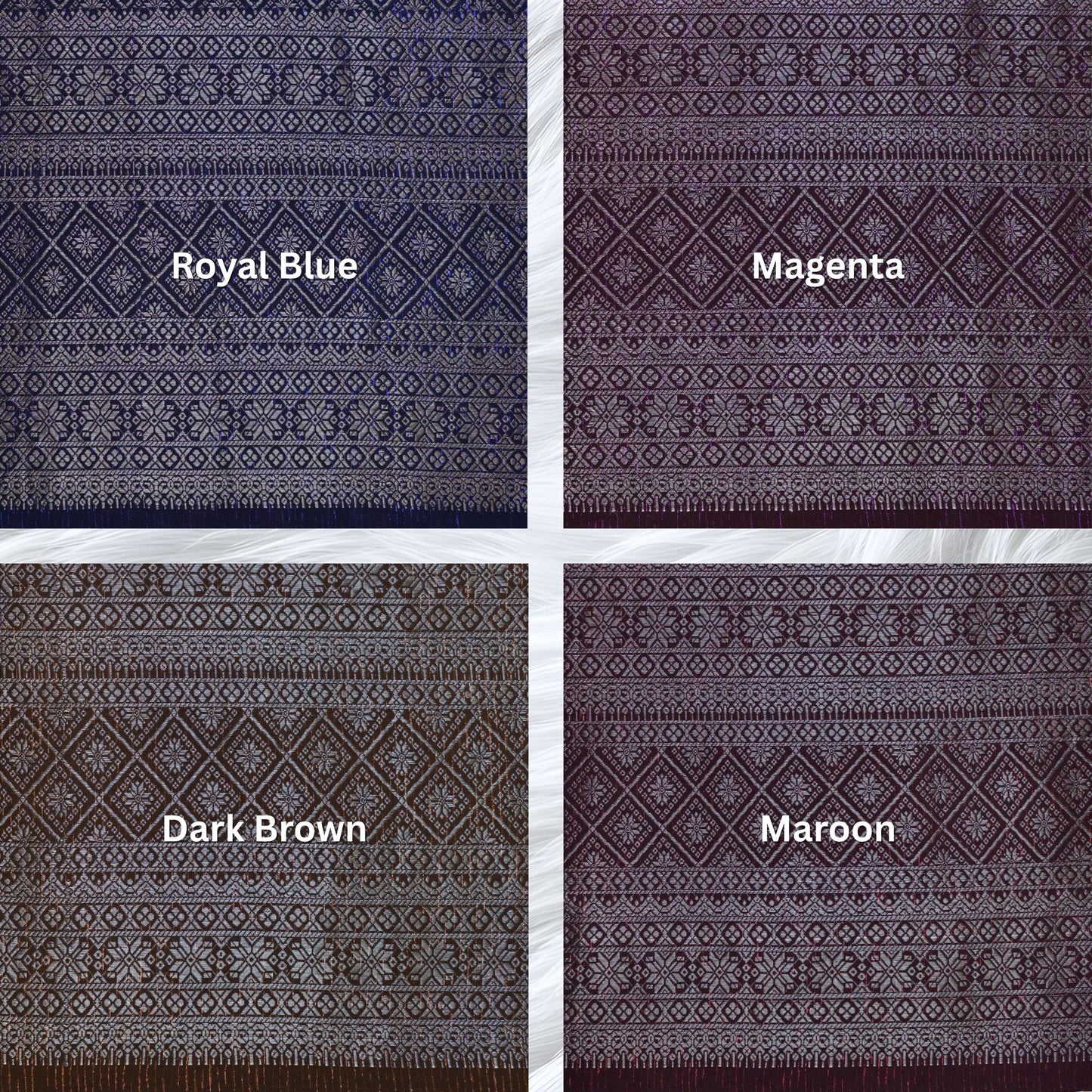 KAMDAR Songket Metallic Asmara Thai Look Bidang 44" Open Meter (Kain Ela) - Ironless & Tak Jarang