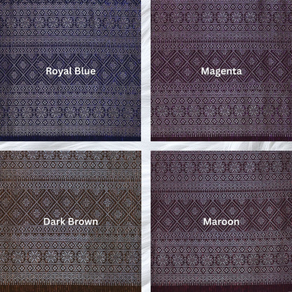 KAMDAR Songket Metallic Asmara Thai Look Bidang 44" Open Meter (Kain Ela) - Ironless & Tak Jarang