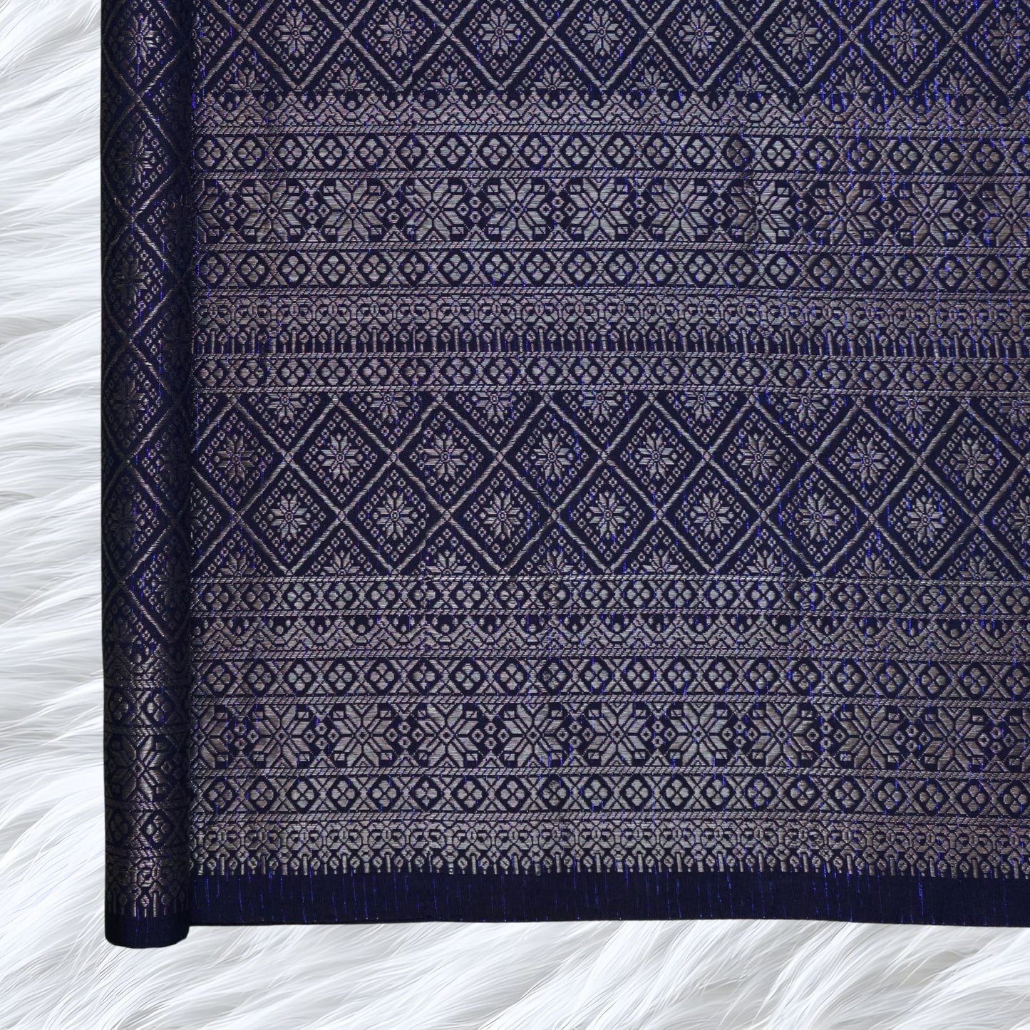 KAMDAR Songket Metallic Asmara Thai Look Bidang 44" Open Meter (Kain Ela) - Ironless & Tak Jarang