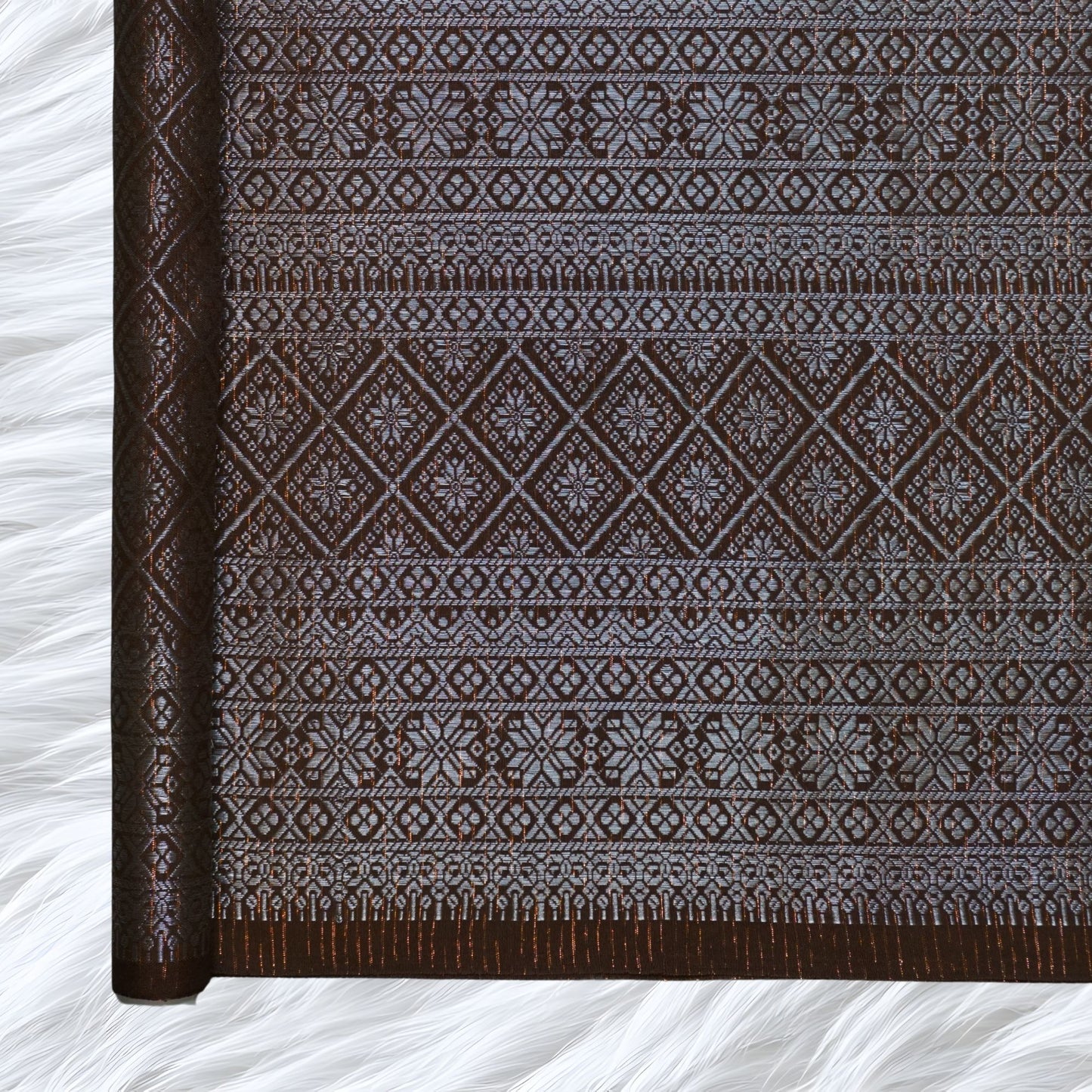 KAMDAR Songket Metallic Asmara Thai Look Bidang 44" Open Meter (Kain Ela) - Ironless & Tak Jarang