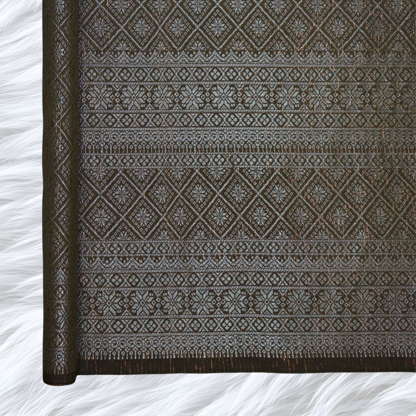 KAMDAR Songket Metallic Asmara Thai Look Bidang 44" Open Meter (Kain Ela) - Ironless & Tak Jarang