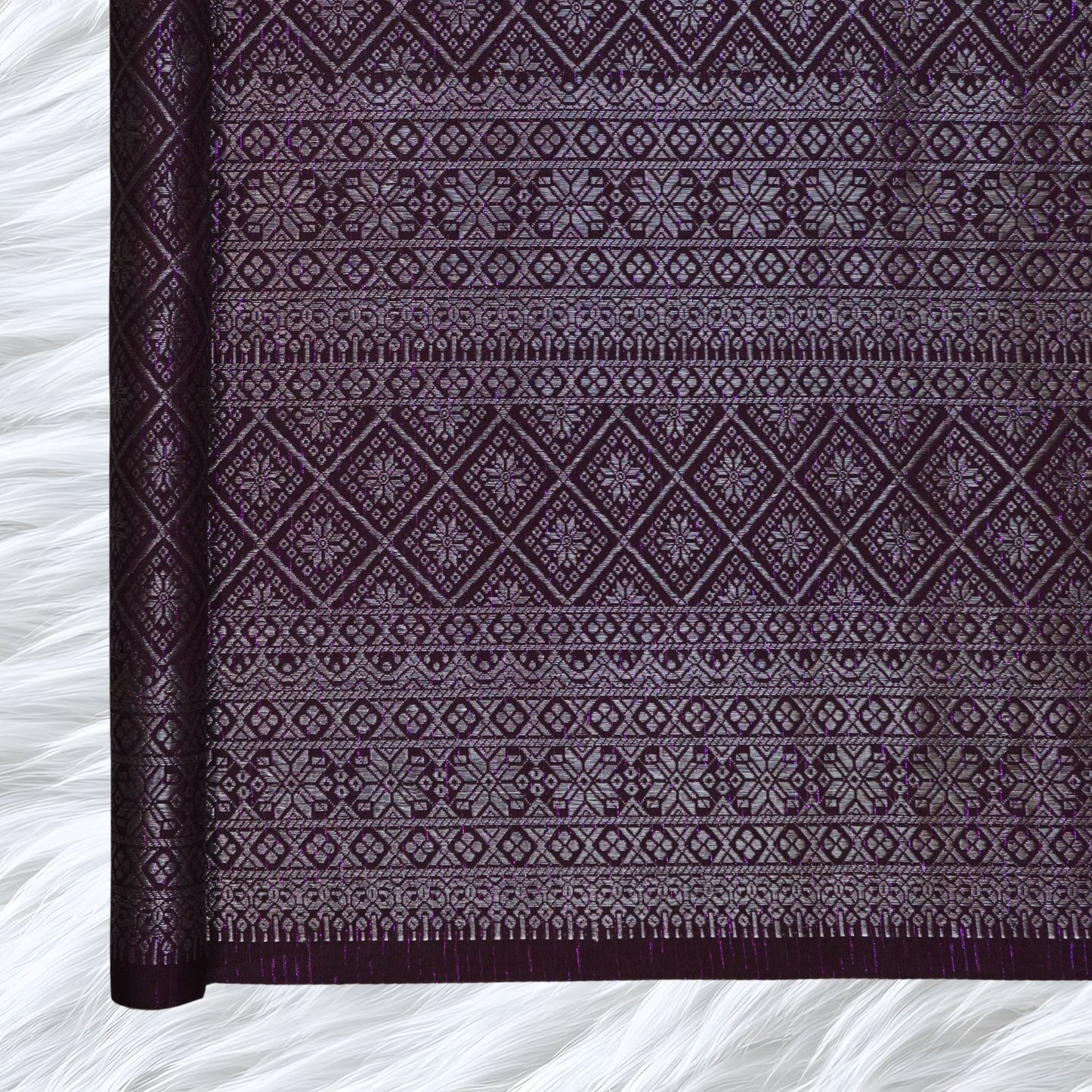 KAMDAR Songket Metallic Asmara Thai Look Bidang 44" Open Meter (Kain Ela) - Ironless & Tak Jarang