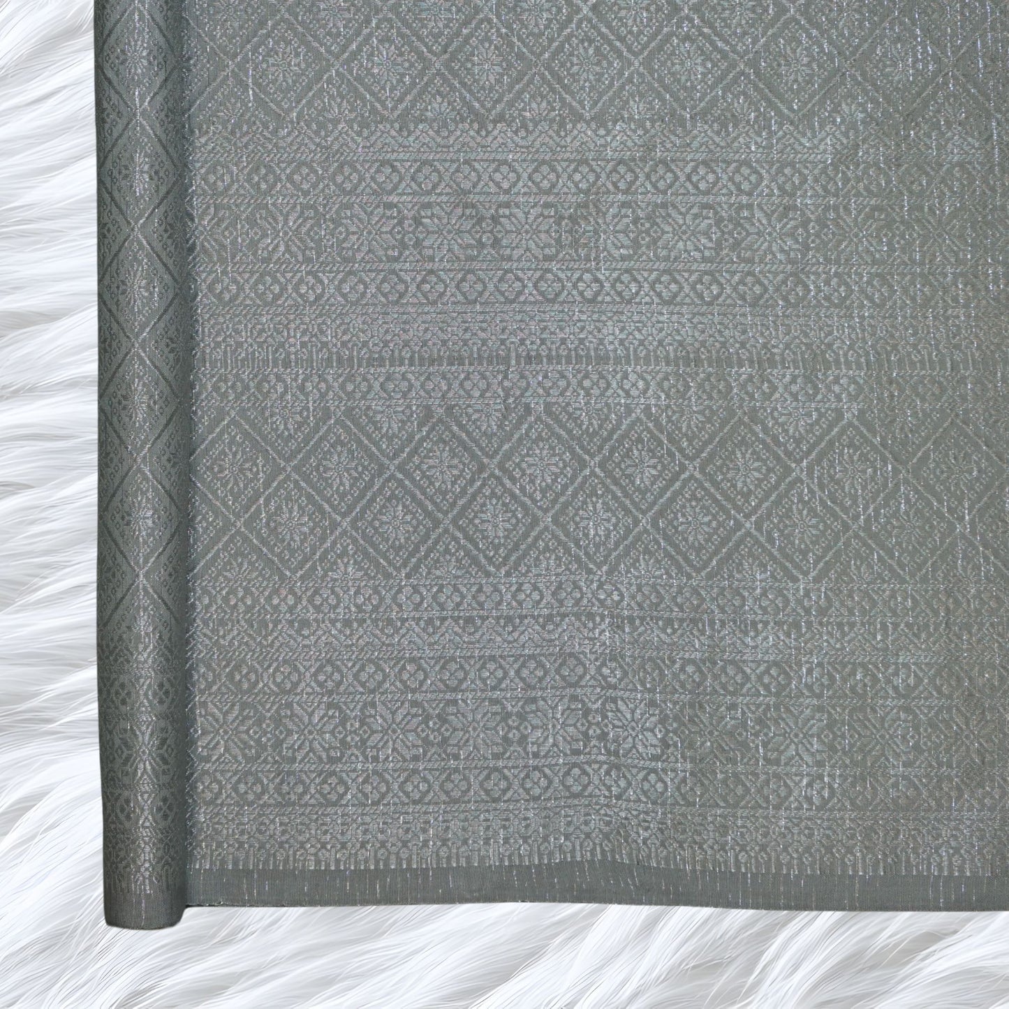 KAMDAR Songket Metallic Asmara Thai Look Bidang 44" Open Meter (Kain Ela) - Ironless & Tak Jarang