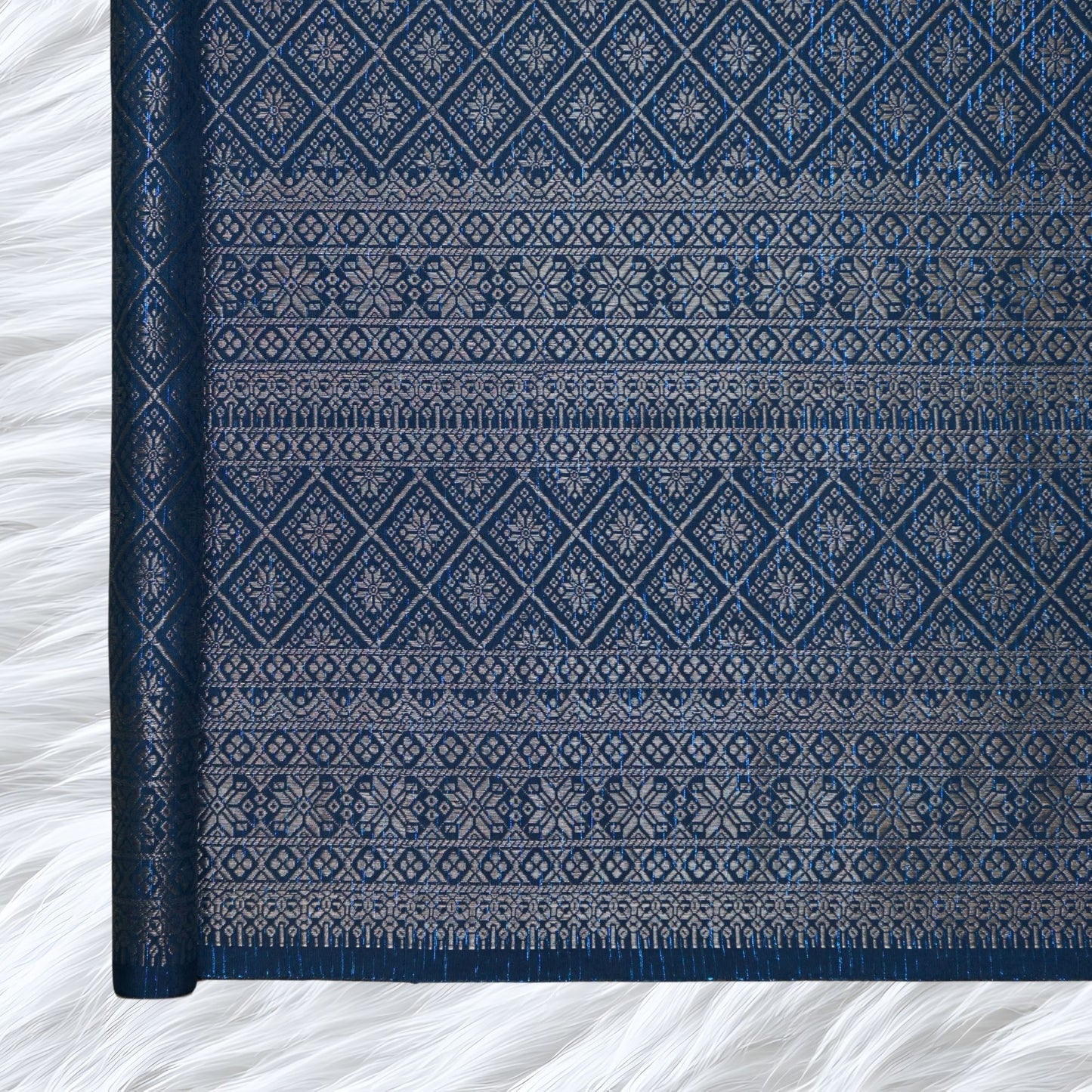 KAMDAR Songket Metallic Asmara Thai Look Bidang 44" Open Meter (Kain Ela) - Ironless & Tak Jarang