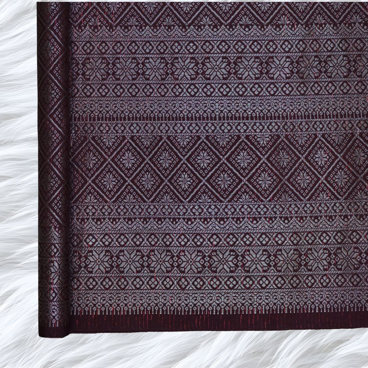 KAMDAR Songket Metallic Asmara Thai Look Bidang 44" Open Meter (Kain Ela) - Ironless & Tak Jarang