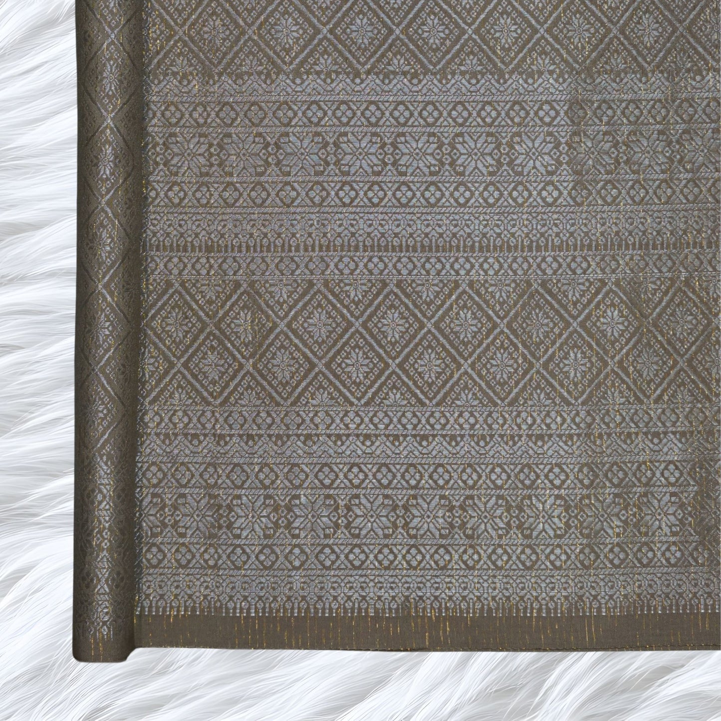 KAMDAR Songket Metallic Asmara Thai Look Bidang 44" Open Meter (Kain Ela) - Ironless & Tak Jarang