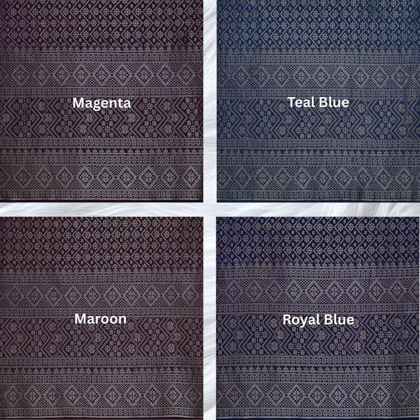 KAMDAR Songket Metallic Auralia Thai Look Bidang 44" Open Meter (Kain Ela) - Ironless & Tak Jarang