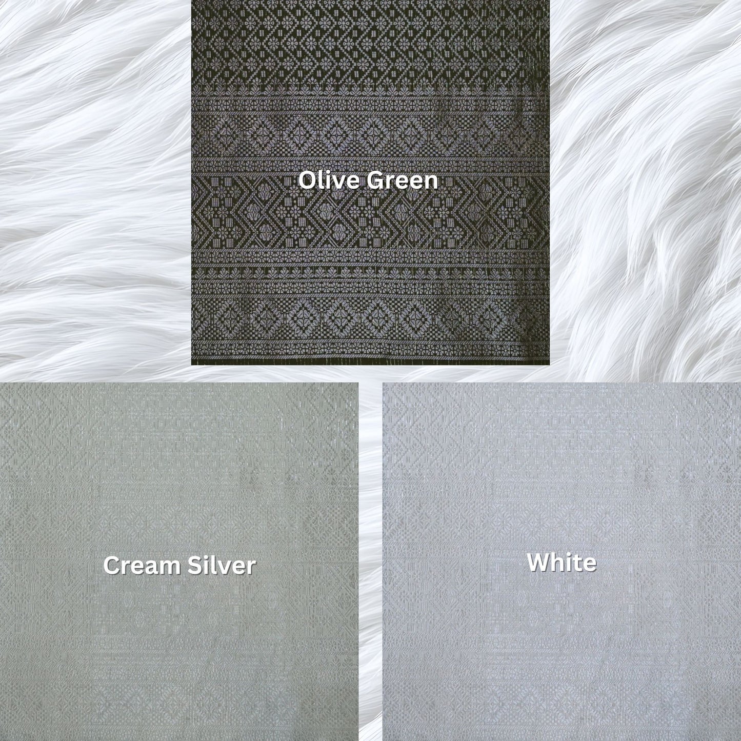 KAMDAR Songket Metallic Auralia Thai Look Bidang 44" Open Meter (Kain Ela) - Ironless & Tak Jarang