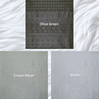 KAMDAR Songket Metallic Auralia Thai Look Bidang 44" Open Meter (Kain Ela) - Ironless & Tak Jarang