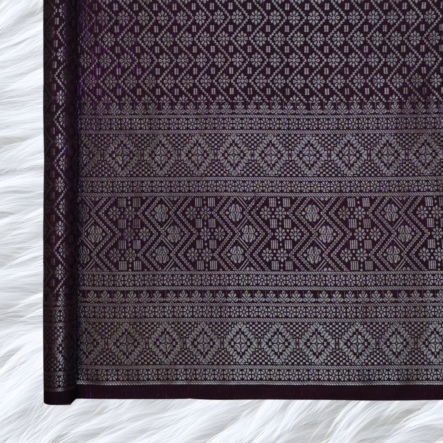 KAMDAR Songket Metallic Auralia Thai Look Bidang 44" Open Meter (Kain Ela) - Ironless & Tak Jarang