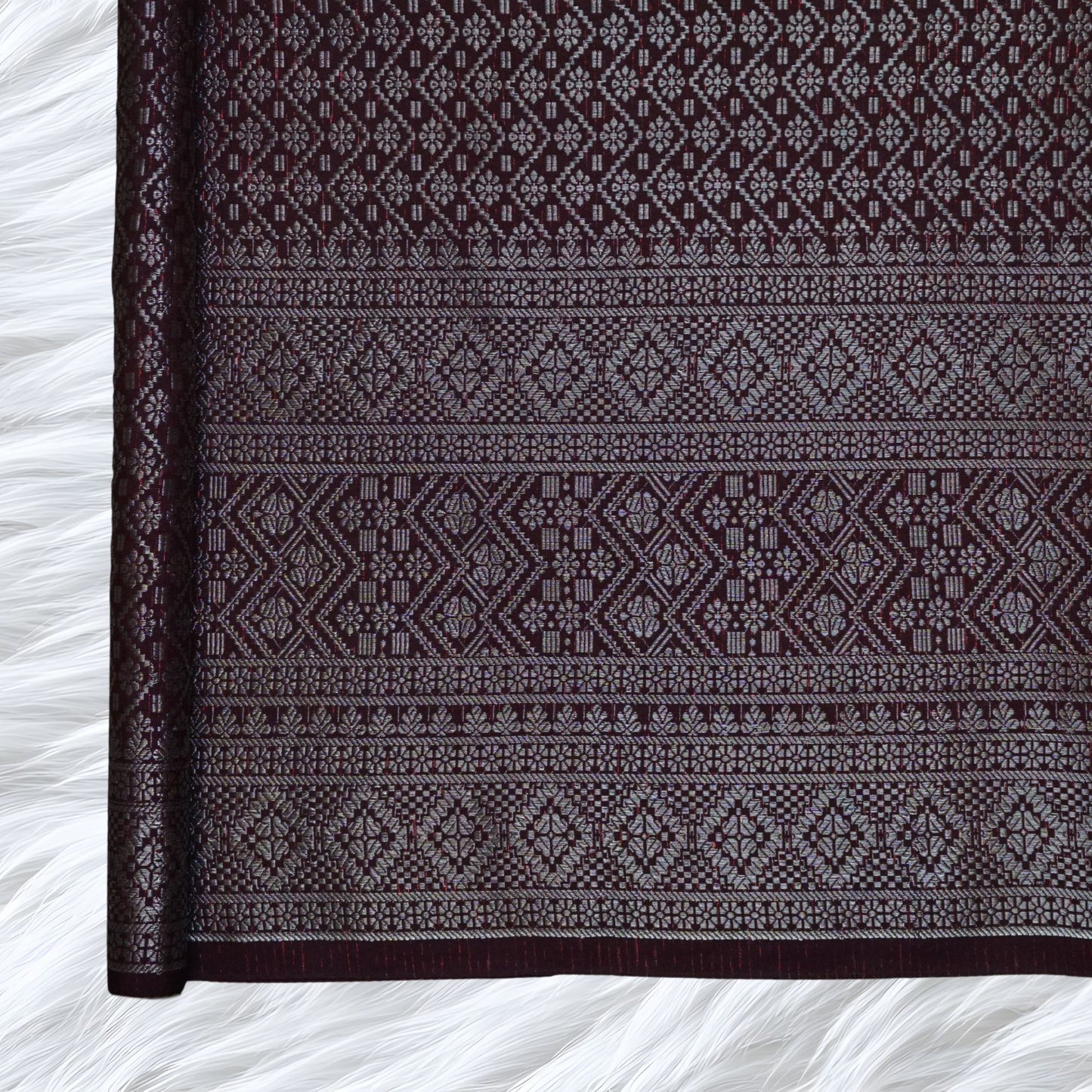 KAMDAR Songket Metallic Auralia Thai Look Bidang 44" Open Meter (Kain Ela) - Ironless & Tak Jarang