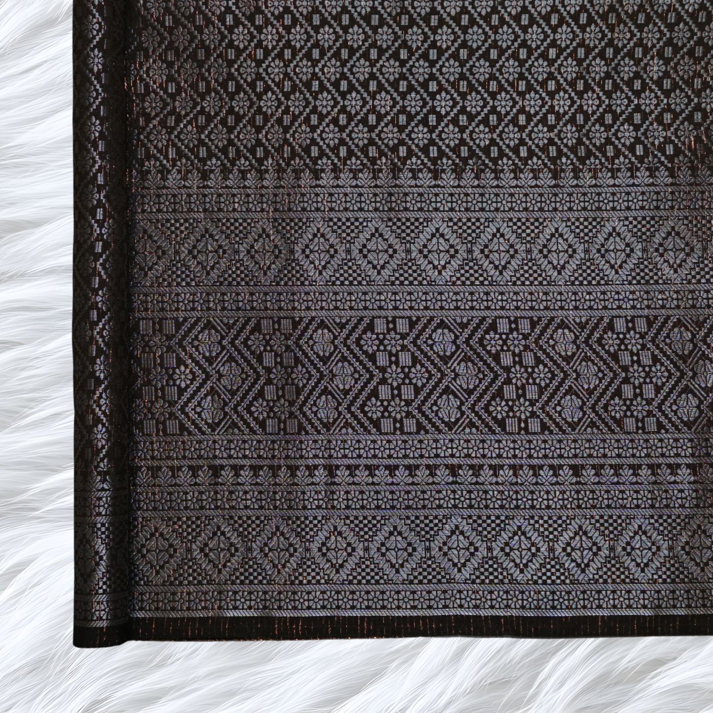 KAMDAR Songket Metallic Auralia Thai Look Bidang 44" Open Meter (Kain Ela) - Ironless & Tak Jarang