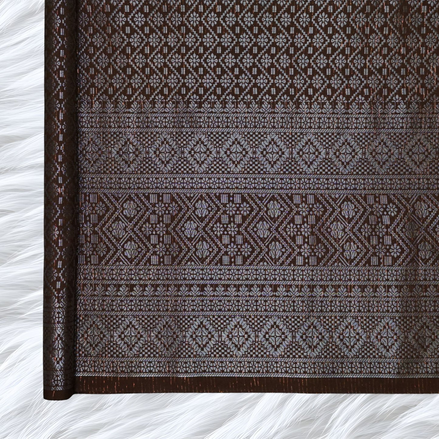 KAMDAR Songket Metallic Auralia Thai Look Bidang 44" Open Meter (Kain Ela) - Ironless & Tak Jarang