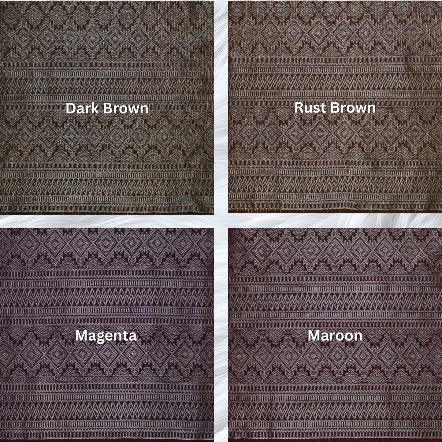 KAMDAR Songket Metallic Malika Thai Look Bidang 44" Open Meter (Kain Ela) - Ironless & Tak Jarang