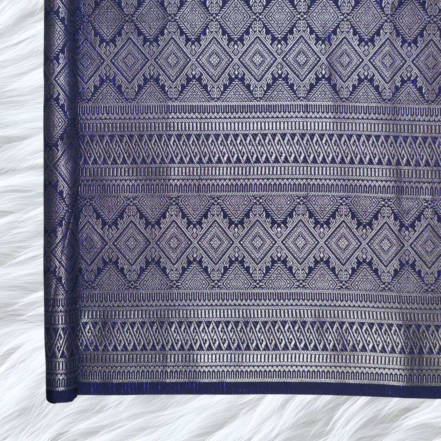 KAMDAR Songket Metallic Malika Thai Look Bidang 44" Open Meter (Kain Ela) - Ironless & Tak Jarang