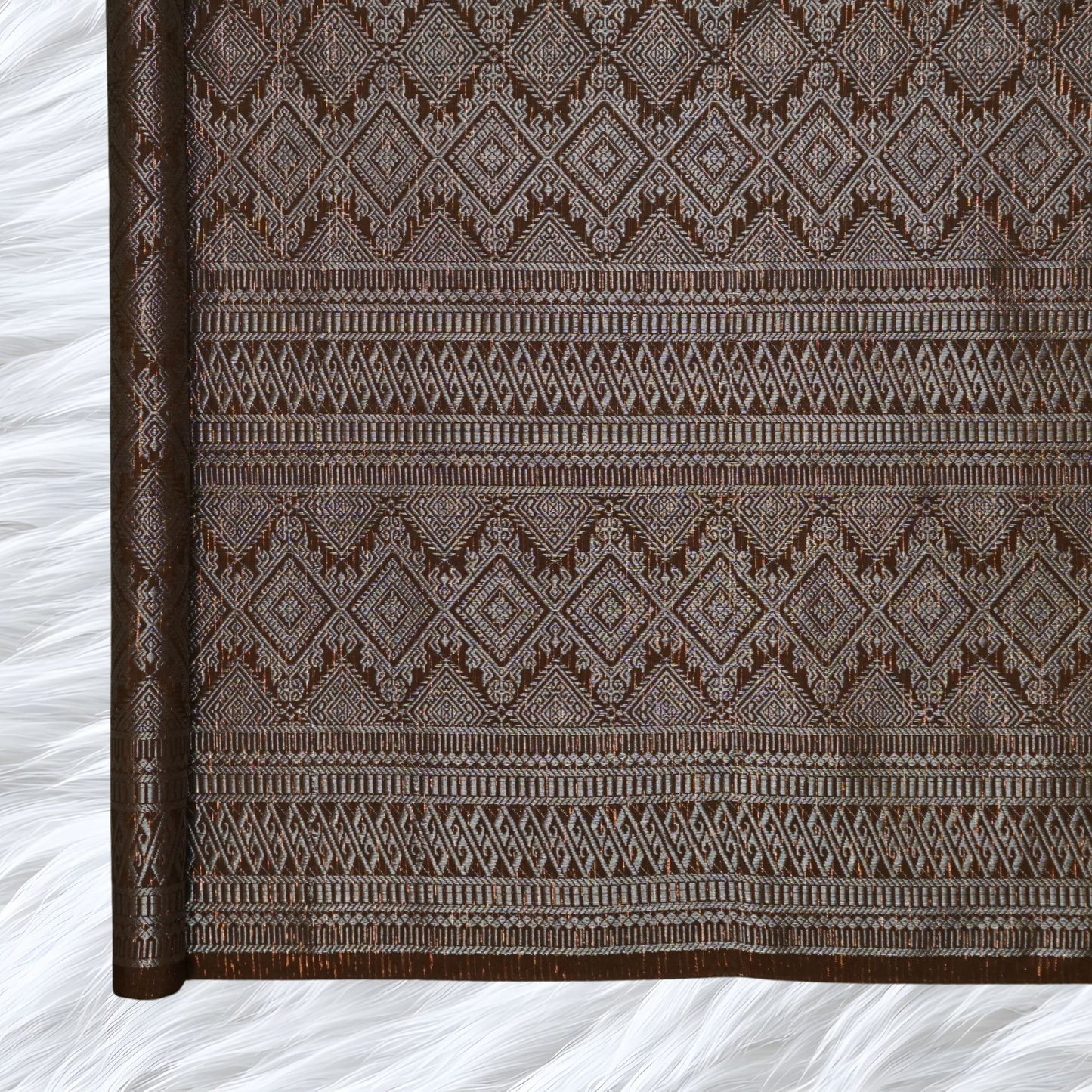 KAMDAR Songket Metallic Malika Thai Look Bidang 44" Open Meter (Kain Ela) - Ironless & Tak Jarang