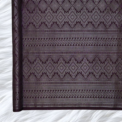 KAMDAR Songket Metallic Malika Thai Look Bidang 44" Open Meter (Kain Ela) - Ironless & Tak Jarang