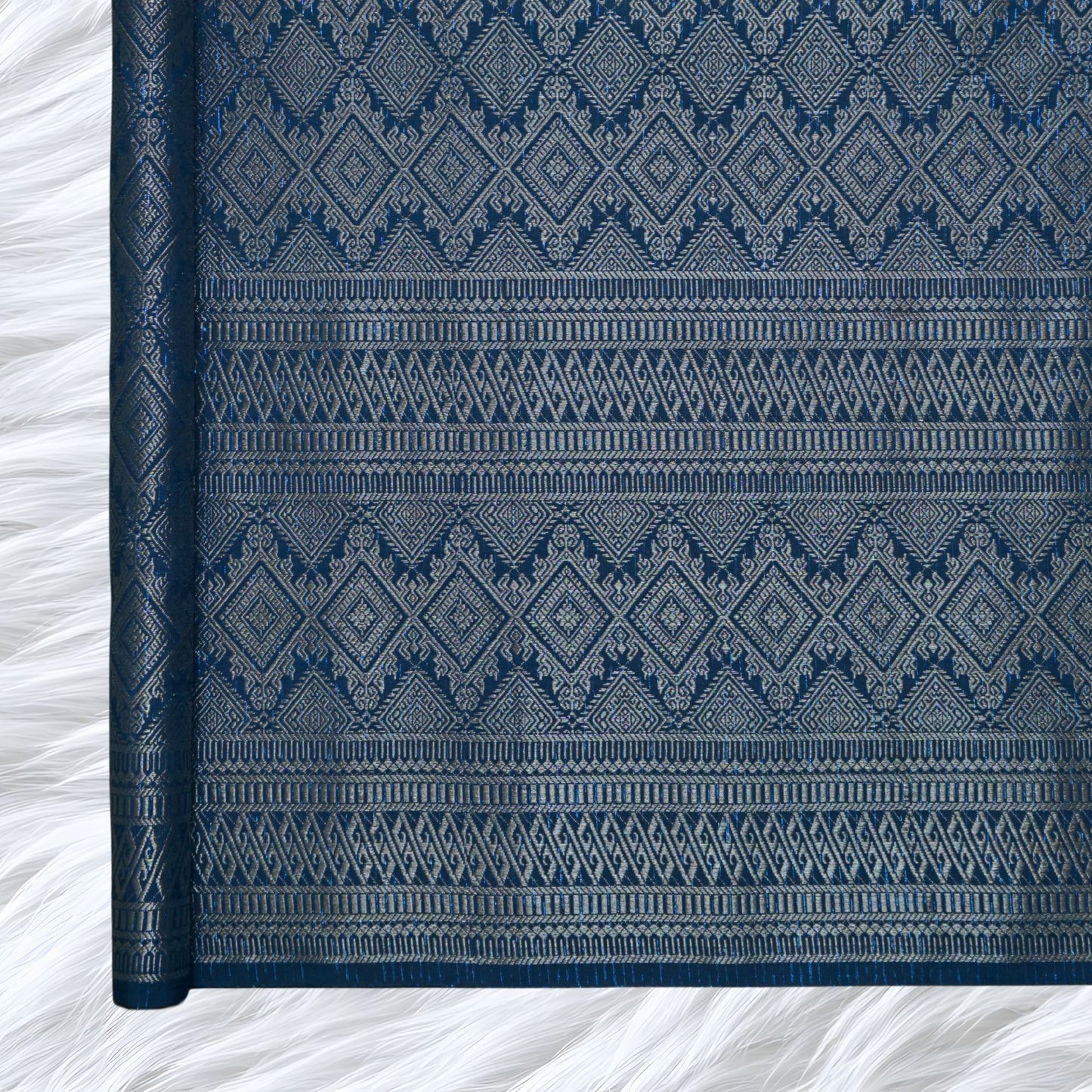 KAMDAR Songket Metallic Malika Thai Look Bidang 44" Open Meter (Kain Ela) - Ironless & Tak Jarang