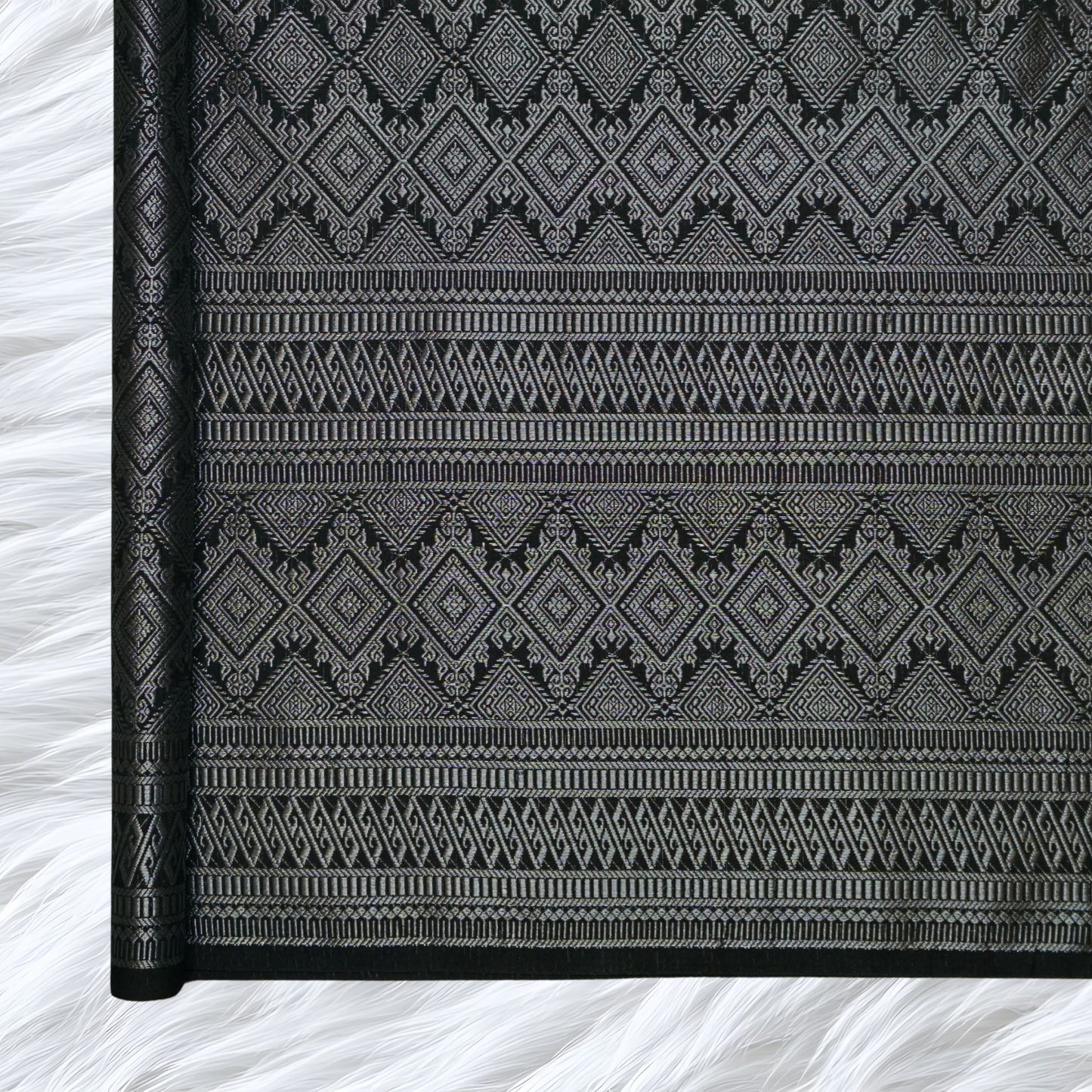 KAMDAR Songket Metallic Malika Thai Look Bidang 44" Open Meter (Kain Ela) - Ironless & Tak Jarang