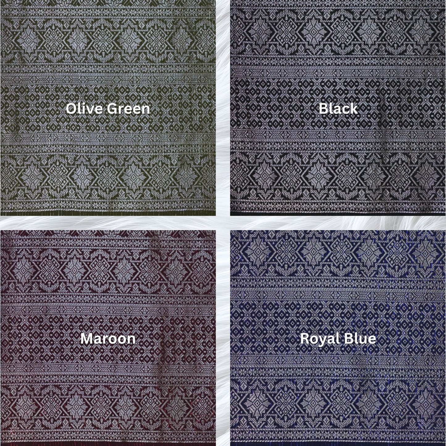 KAMDAR Songket Metallic Nuraya Thai Look Bidang 44" Open Meter (Kain Ela) - Ironless & Tak Jarang