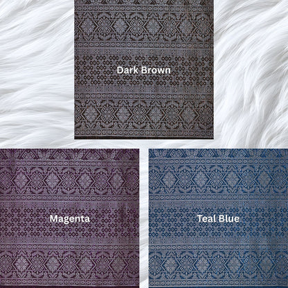 KAMDAR Songket Metallic Nuraya Thai Look Bidang 44" Open Meter (Kain Ela) - Ironless & Tak Jarang