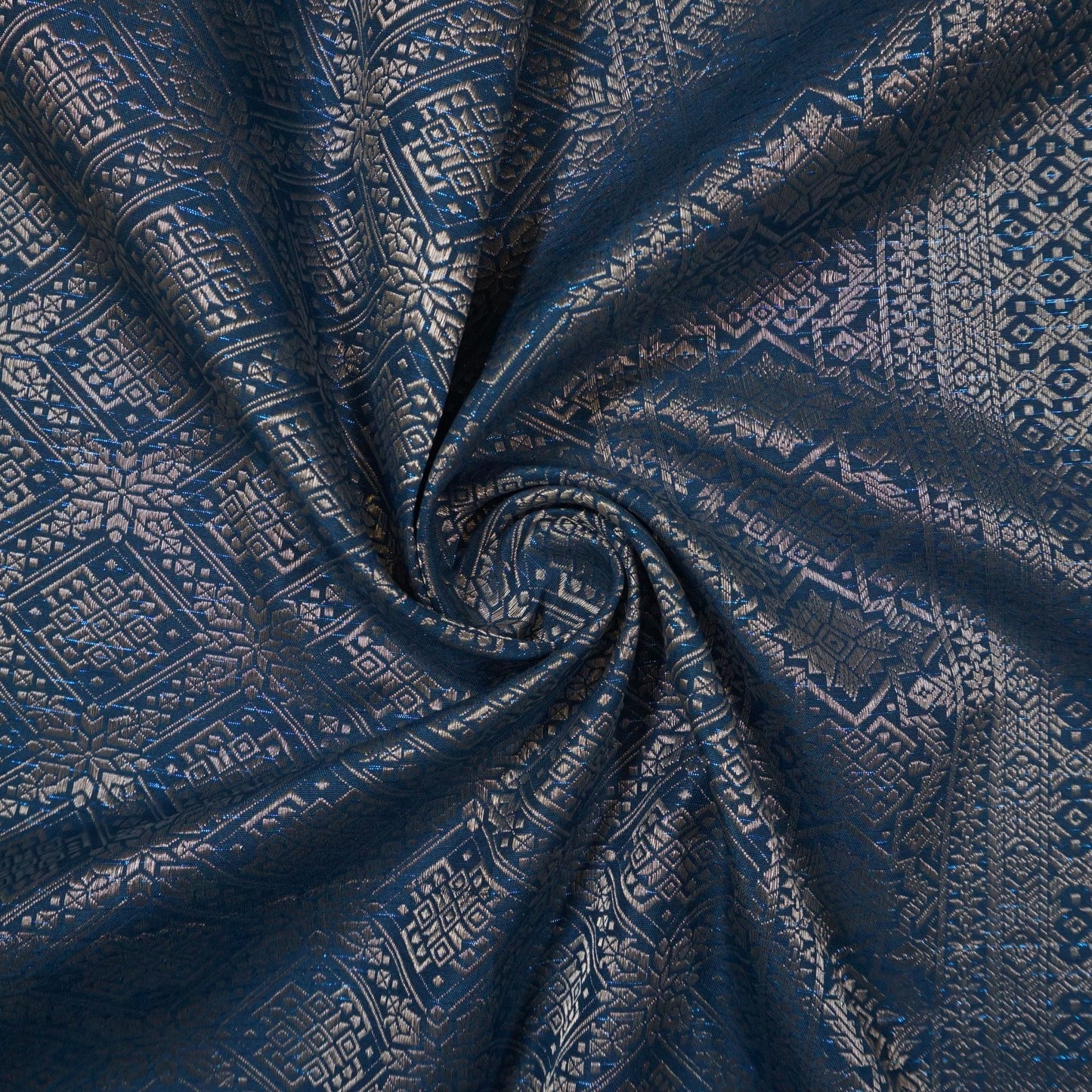 KAMDAR Songket Metallic Nuraya Thai Look Bidang 44" Open Meter (Kain Ela) - Ironless & Tak Jarang