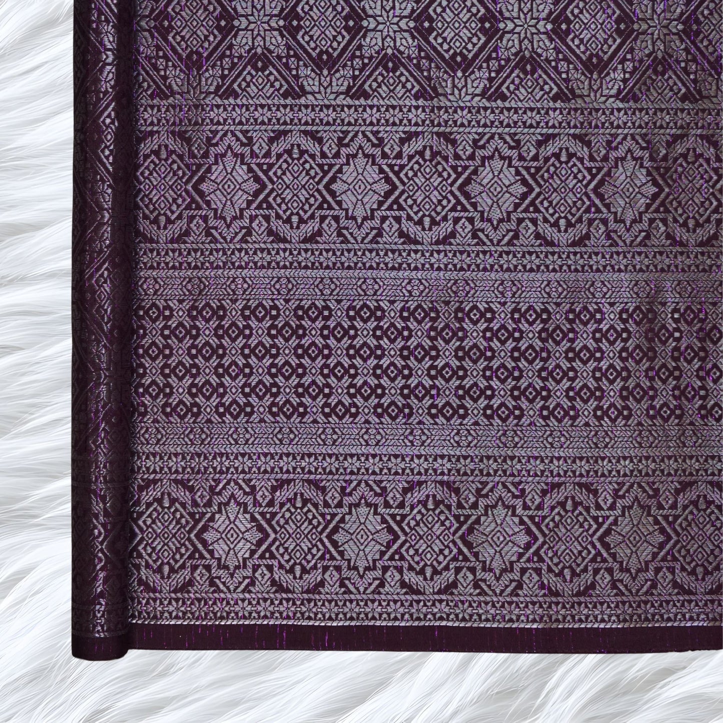 KAMDAR Songket Metallic Nuraya Thai Look Bidang 44" Open Meter (Kain Ela) - Ironless & Tak Jarang