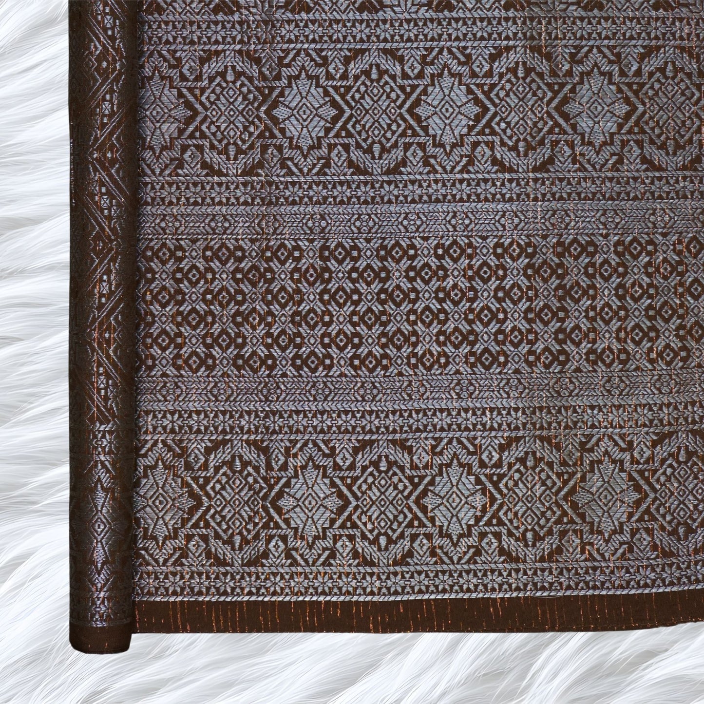 KAMDAR Songket Metallic Nuraya Thai Look Bidang 44" Open Meter (Kain Ela) - Ironless & Tak Jarang
