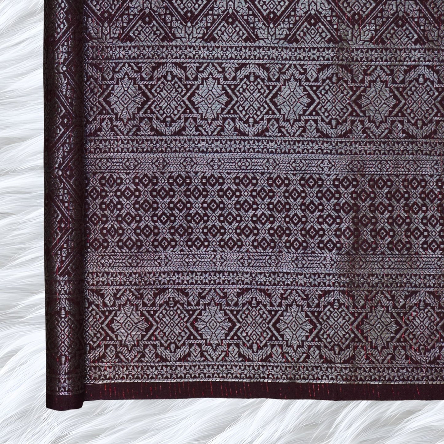 KAMDAR Songket Metallic Nuraya Thai Look Bidang 44" Open Meter (Kain Ela) - Ironless & Tak Jarang