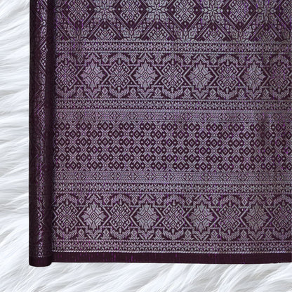 KAMDAR Songket Metallic Nuraya Thai Look Bidang 44" Open Meter (Kain Ela) - Ironless & Tak Jarang