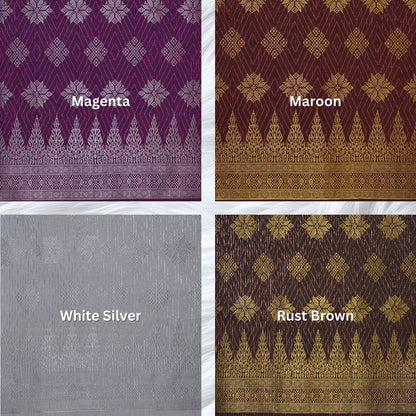 KAMDAR Songket Metallic Suraya Bidang 44" Open Meter (Kain Ela) - Ironless & Tak Jarang