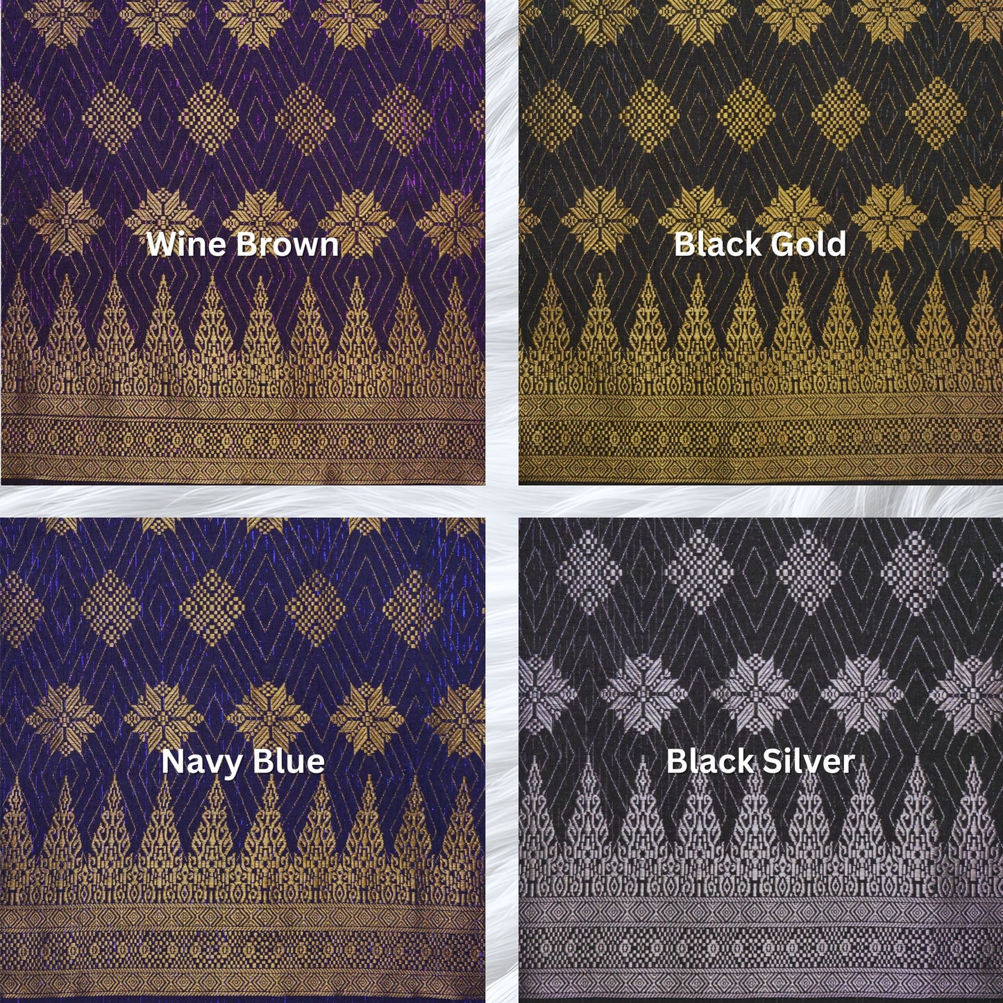 KAMDAR Songket Metallic Suraya Bidang 44" Open Meter (Kain Ela) - Ironless & Tak Jarang