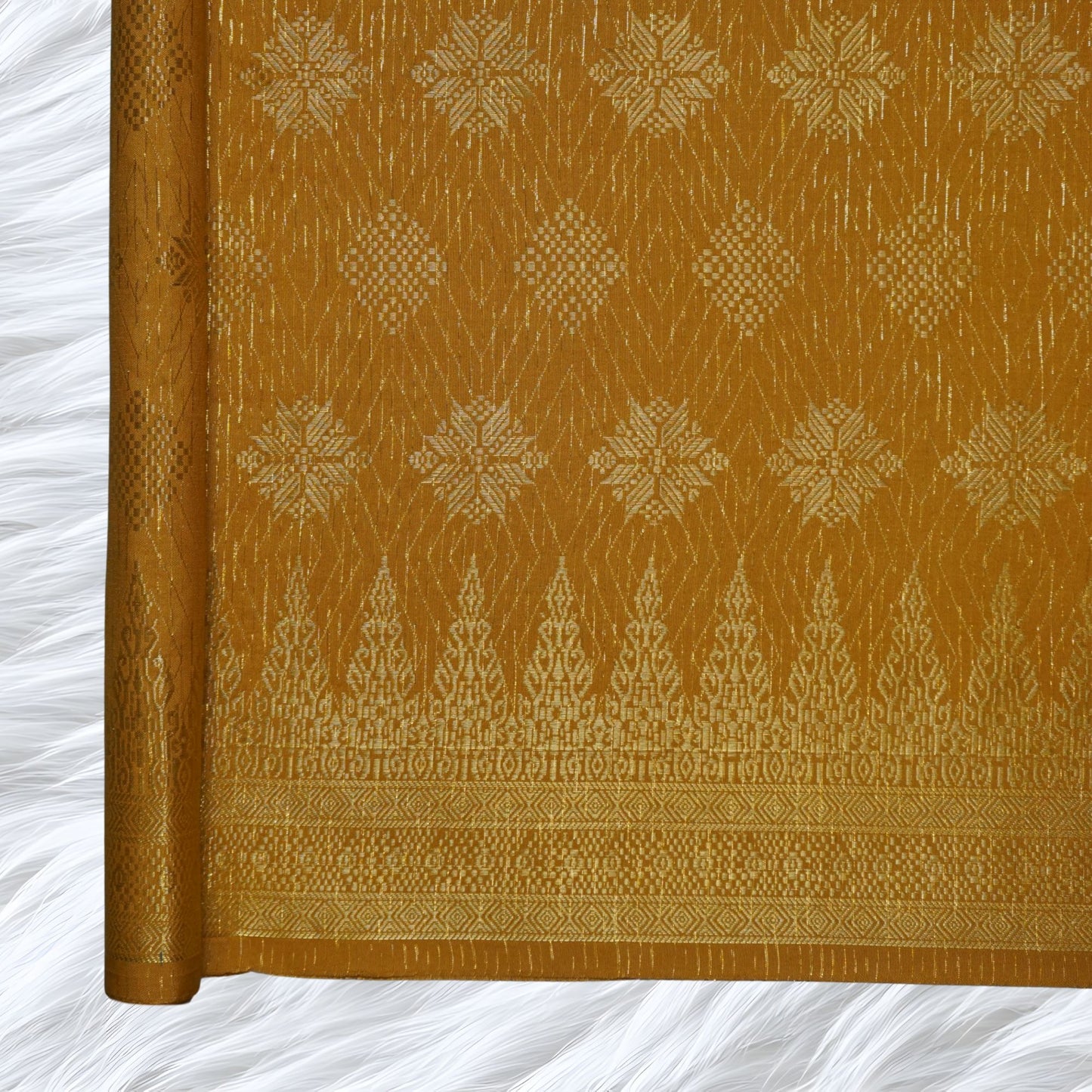 KAMDAR Songket Metallic Suraya Bidang 44" Open Meter (Kain Ela) - Ironless & Tak Jarang
