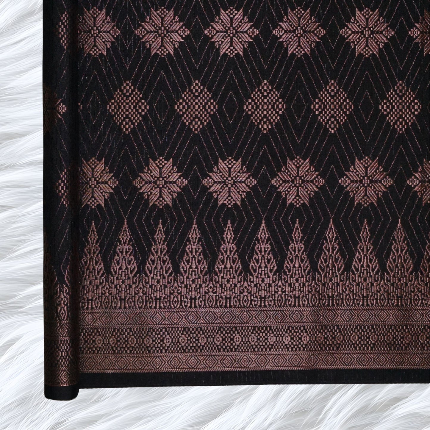 KAMDAR Songket Metallic Suraya Bidang 44" Open Meter (Kain Ela) - Ironless & Tak Jarang
