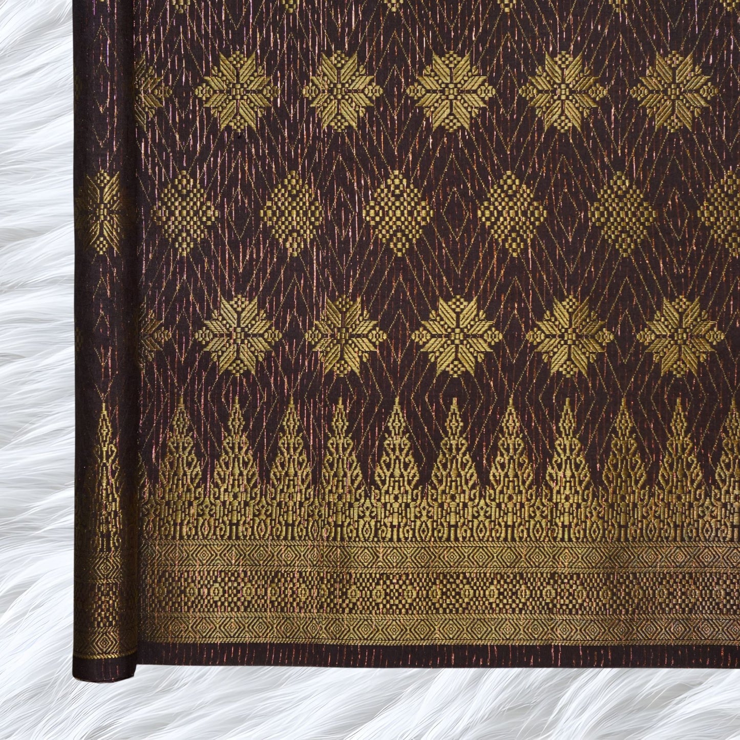 KAMDAR Songket Metallic Suraya Bidang 44" Open Meter (Kain Ela) - Ironless & Tak Jarang
