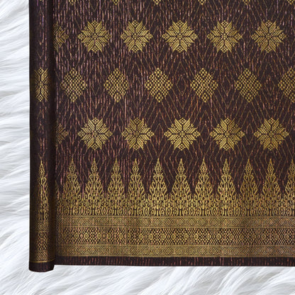 KAMDAR Songket Metallic Suraya Bidang 44" Open Meter (Kain Ela) - Ironless & Tak Jarang