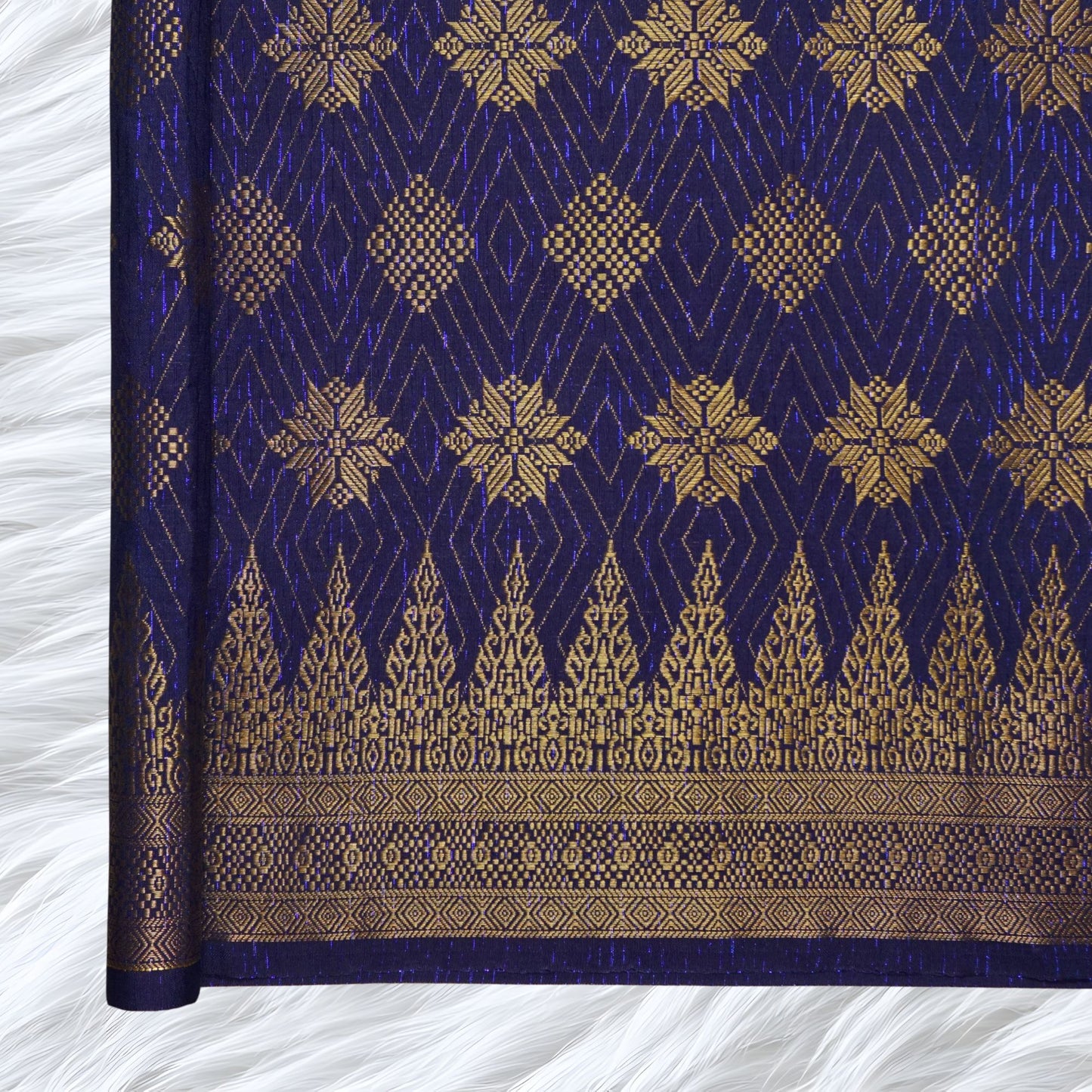 KAMDAR Songket Metallic Suraya Bidang 44" Open Meter (Kain Ela) - Ironless & Tak Jarang
