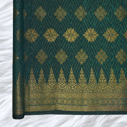 KAMDAR Songket Metallic Suraya Bidang 44" Open Meter (Kain Ela) - Ironless & Tak Jarang