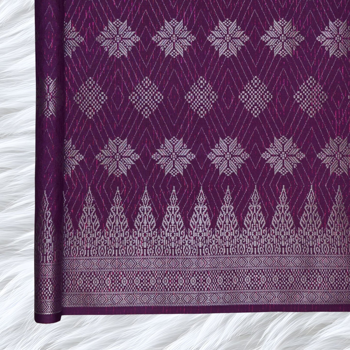 KAMDAR Songket Metallic Suraya Bidang 44" Open Meter (Kain Ela) - Ironless & Tak Jarang
