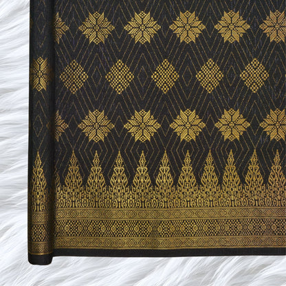 KAMDAR Songket Metallic Suraya Bidang 44" Open Meter (Kain Ela) - Ironless & Tak Jarang