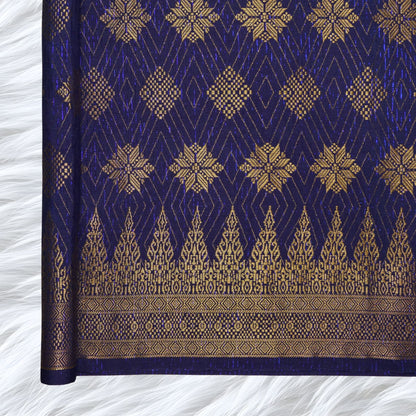 KAMDAR Songket Metallic Suraya Bidang 44" Open Meter (Kain Ela) - Ironless & Tak Jarang