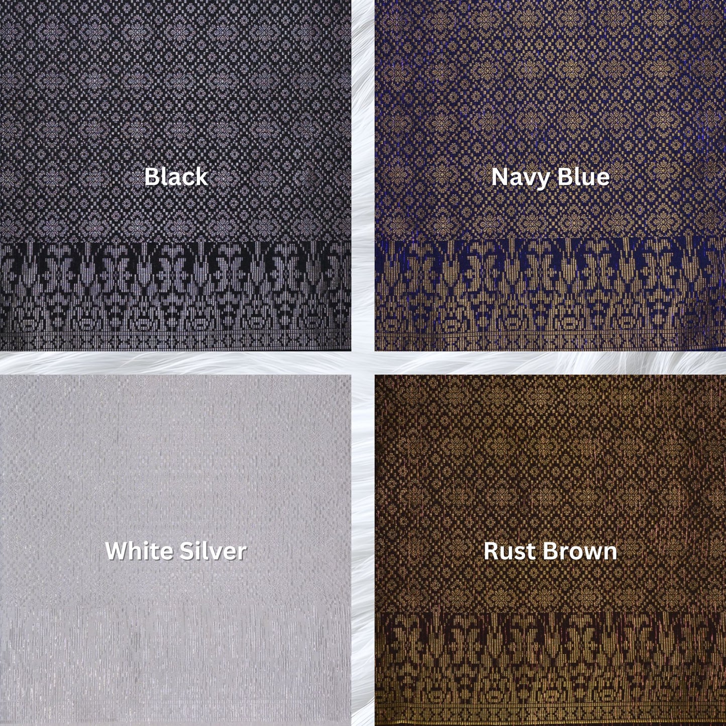 KAMDAR Songket Metallic Wira Bidang 44" Open Meter (Kain Ela) - Ironless & Tak Jarang