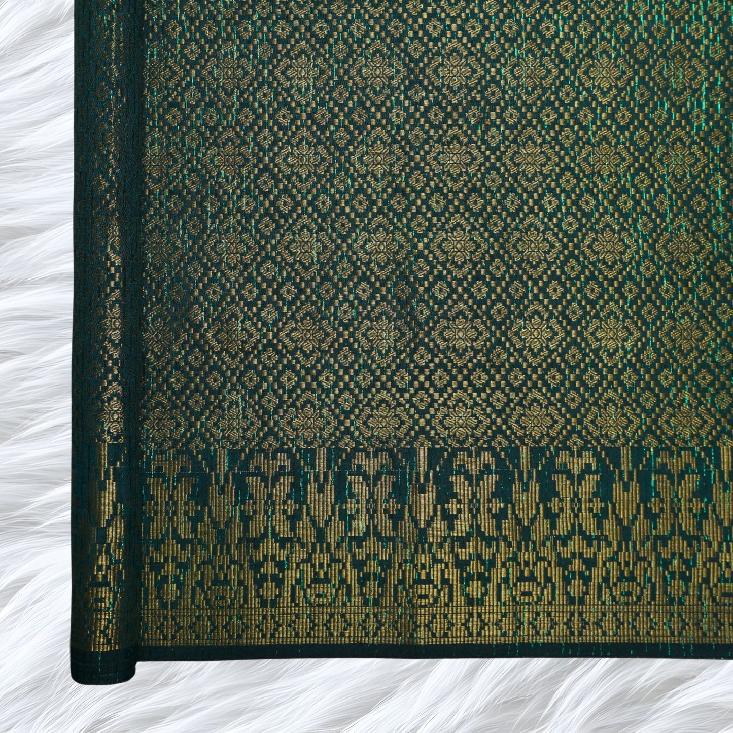 KAMDAR Songket Metallic Wira Bidang 44" Open Meter (Kain Ela) - Ironless & Tak Jarang